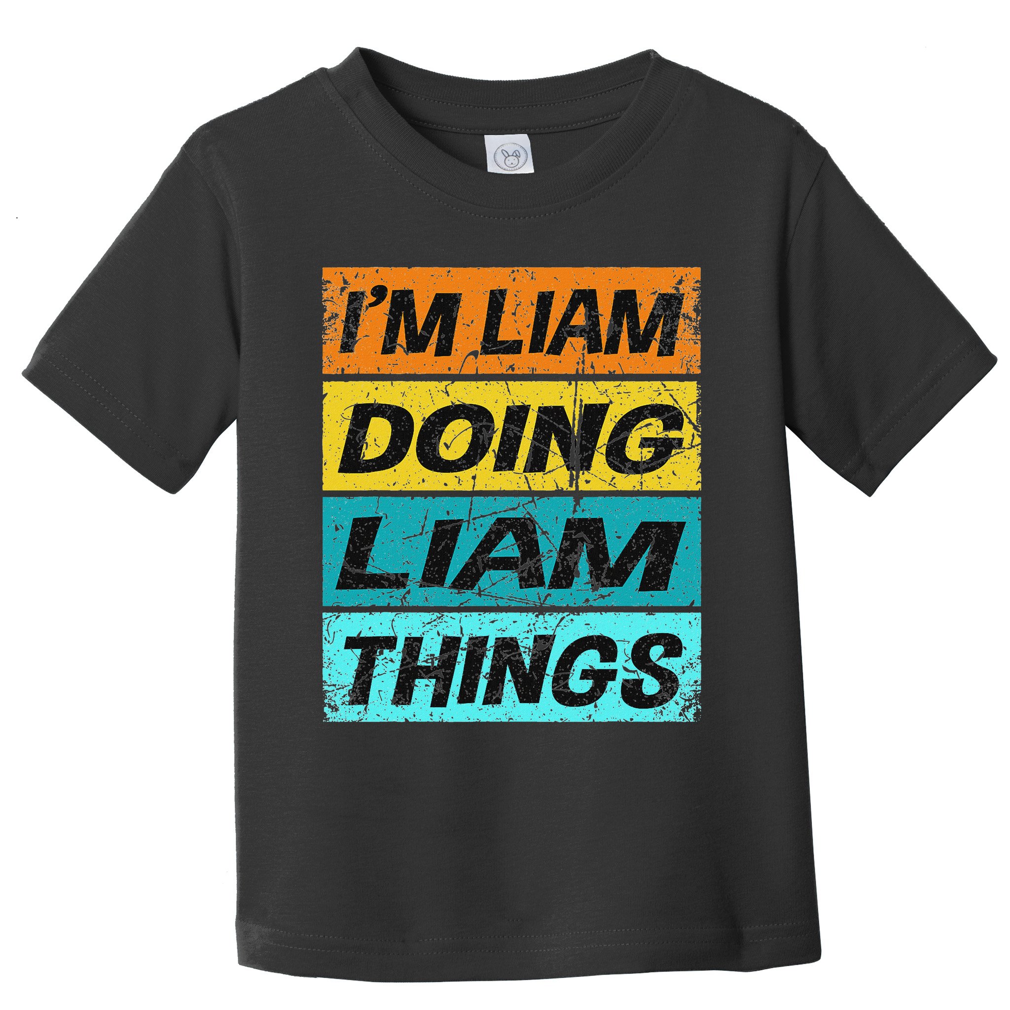 Retro Liam Name Personalized Liam Name Men Kids Toddler T-Shirt