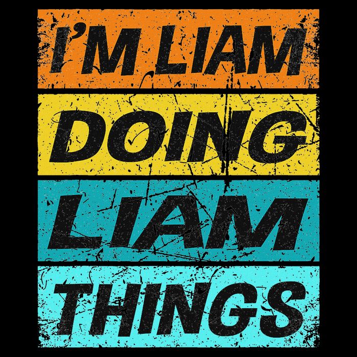 Retro Liam Name Personalized Liam Name Men Kids Toddler T-Shirt