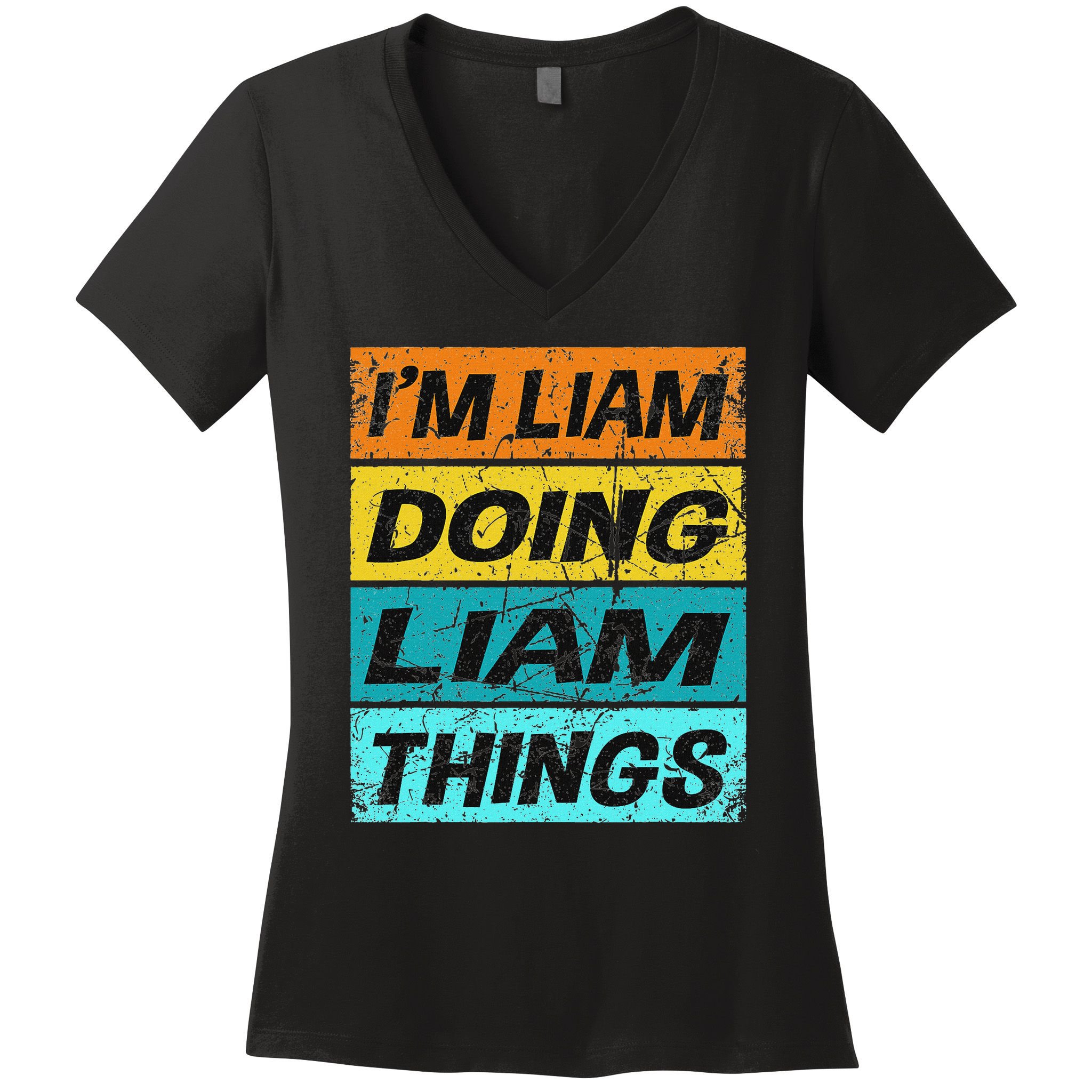 Retro Liam Name Personalized Liam Name Men Kids Women's V-Neck T-Shirt