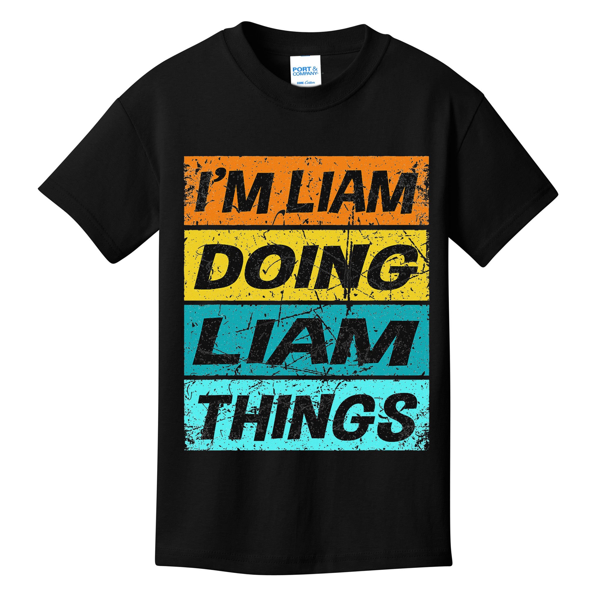 Retro Liam Name Personalized Liam Name Men Kids Kids T-Shirt