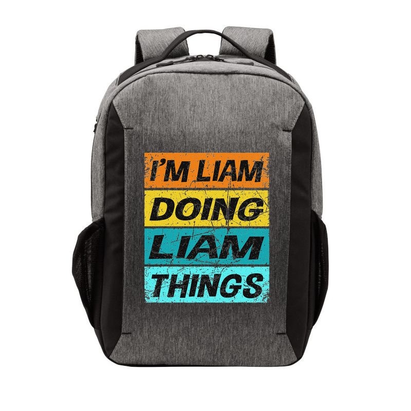 Retro Liam Name Personalized Liam Name Men Kids Vector Backpack