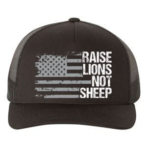 raise lions not sheep american patriotic lion Yupoong Adult 5-Panel Trucker Hat