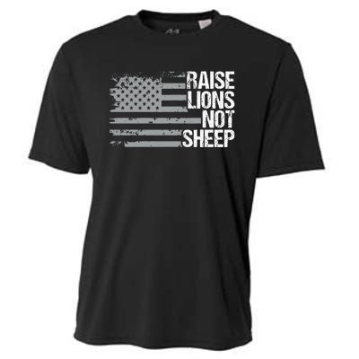 raise lions not sheep american patriotic lion Cooling Performance Crew T-Shirt