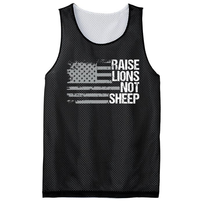 raise lions not sheep american patriotic lion Mesh Reversible Basketball Jersey Tank