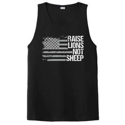 raise lions not sheep american patriotic lion PosiCharge Competitor Tank