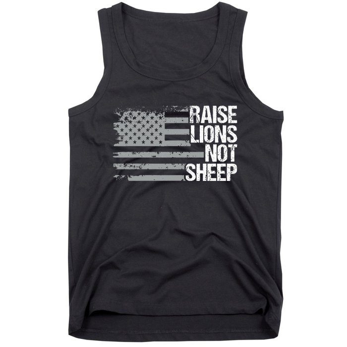 raise lions not sheep american patriotic lion Tank Top