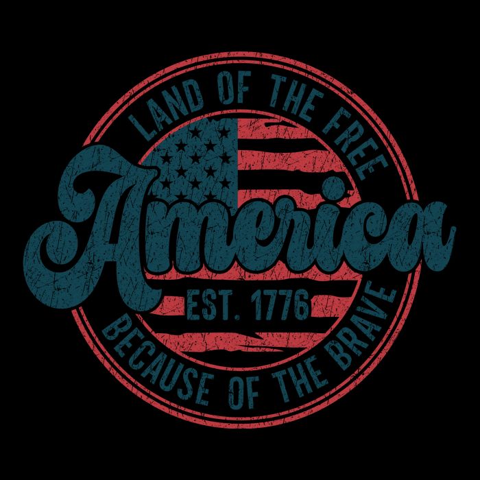 Retro Land Of The Free Because Of The Brave Stripe Pom Pom Beanie
