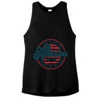 Retro Land Of The Free Because Of The Brave Ladies PosiCharge Tri-Blend Wicking Tank