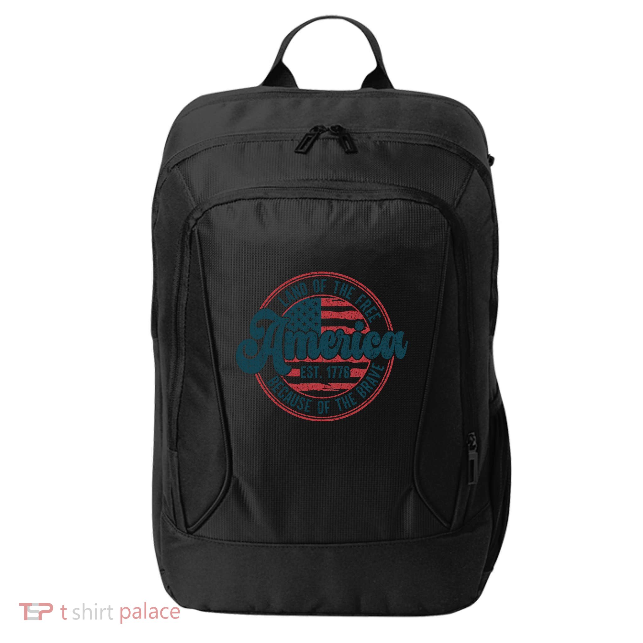 Retro Land Of The Free Because Of The Brave City Backpack