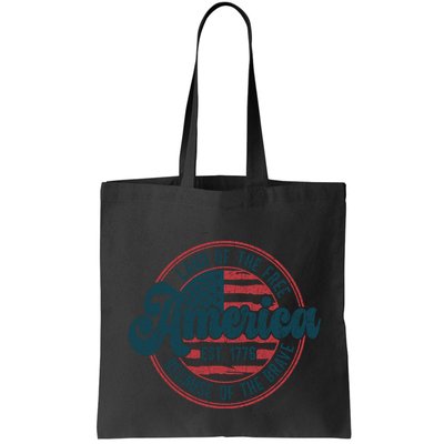 Retro Land Of The Free Because Of The Brave Bag