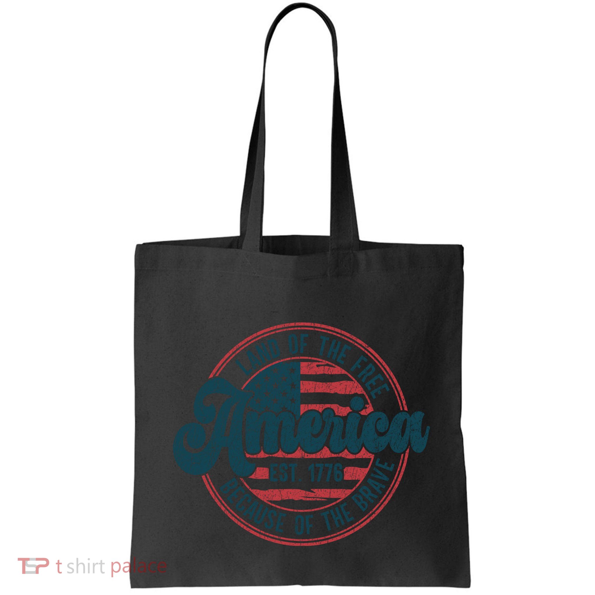 Retro Land Of The Free Because Of The Brave Bag