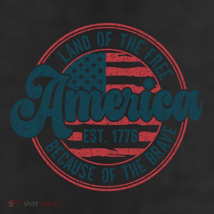 Retro Land Of The Free Because Of The Brave 25L Jumbo Tote