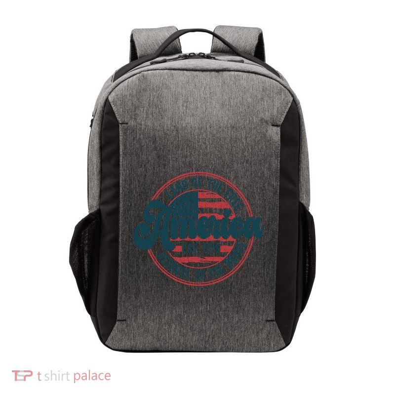 Retro Land Of The Free Because Of The Brave Vector Backpack