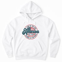 Retro Land Of The Free Because Of The Brave Hoodie