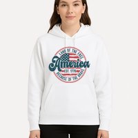 Retro Land Of The Free Because Of The Brave Hoodie