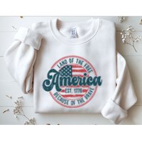 Retro Land Of The Free Because Of The Brave Sweatshirt