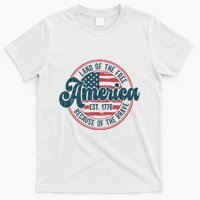 Retro Land Of The Free Because Of The Brave T-Shirt