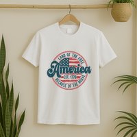 Retro Land Of The Free Because Of The Brave T-Shirt