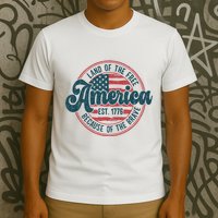 Retro Land Of The Free Because Of The Brave T-Shirt