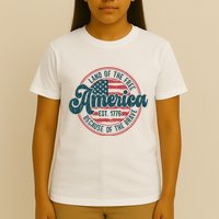 Retro Land Of The Free Because Of The Brave T-Shirt
