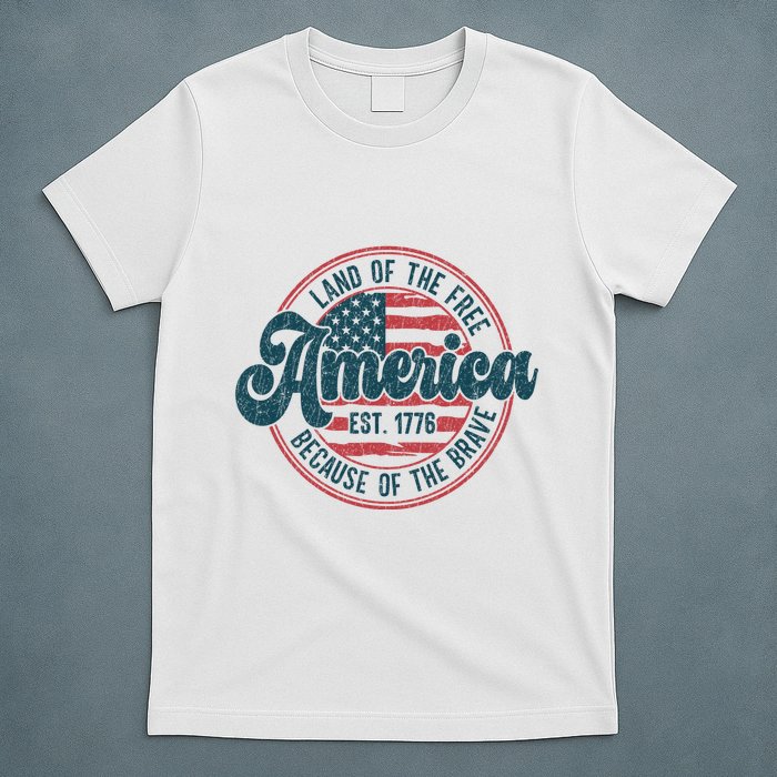 Retro Land Of The Free Because Of The Brave T-Shirt