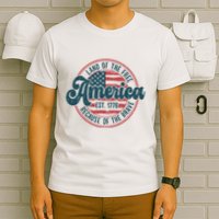 Retro Land Of The Free Because Of The Brave T-Shirt