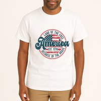 Retro Land Of The Free Because Of The Brave Tall T-Shirt