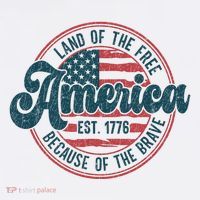 Retro Land Of The Free Because Of The Brave 11oz C Handle Ceramic Mug