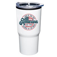 Retro Land Of The Free Because Of The Brave Tumbler