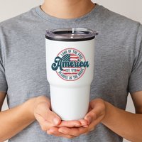 Retro Land Of The Free Because Of The Brave Tumbler