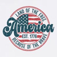 Retro Land Of The Free Because Of The Brave Magnet