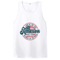 Retro Land Of The Free Because Of The Brave PosiCharge Competitor Tank