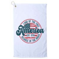 Retro Land Of The Free Because Of The Brave Golf Towel