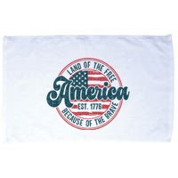 Retro Land Of The Free Because Of The Brave Microfiber Hand Towel