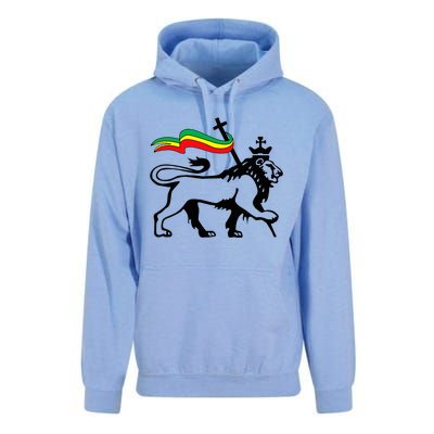 Rasta Lion Of Judah Rastafarian Reggae Lion And Christian Unisex Surf Hoodie