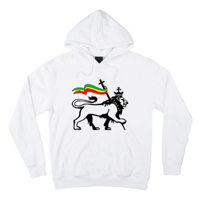 Rasta Lion Of Judah Rastafarian Reggae Lion And Christian Hoodie