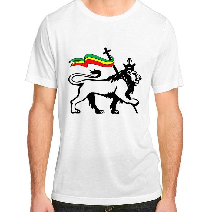 Rasta Lion Of Judah Rastafarian Reggae Lion And Christian Adult ChromaSoft Performance T-Shirt