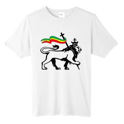 Rasta Lion Of Judah Rastafarian Reggae Lion And Christian Tall Fusion ChromaSoft Performance T-Shirt