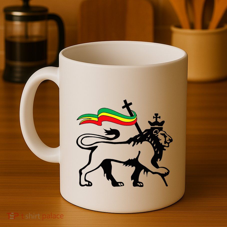 Rasta Lion Of Judah Rastafarian Reggae Lion And Christian Mug