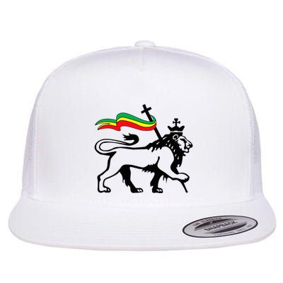 Rasta Lion Of Judah Rastafarian Reggae Lion And Christian Flatbill Hat