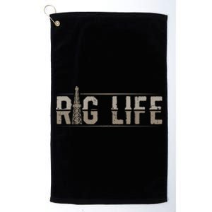 Rig Life Oilfield Workers Gifts Oil Rig Roughneck Platinum Collection Golf Towel