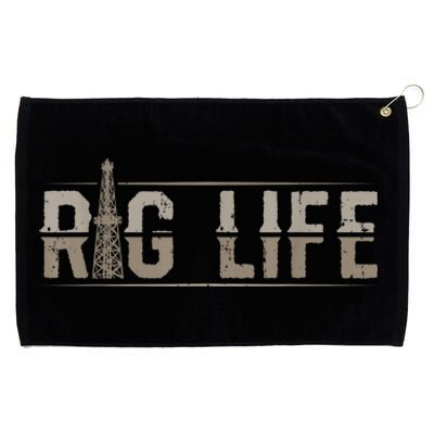 Rig Life Oilfield Workers Gifts Oil Rig Roughneck Grommeted Golf Towel