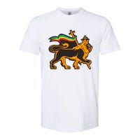 Rasta Lion Of Judah Pride Of Judaism Ethiopia And Christian Softstyle CVC T-Shirt