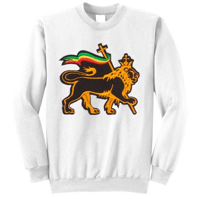 Rasta Lion Of Judah Pride Of Judaism Ethiopia And Christian Sweatshirt