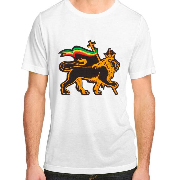 Rasta Lion Of Judah Pride Of Judaism Ethiopia And Christian Adult ChromaSoft Performance T-Shirt