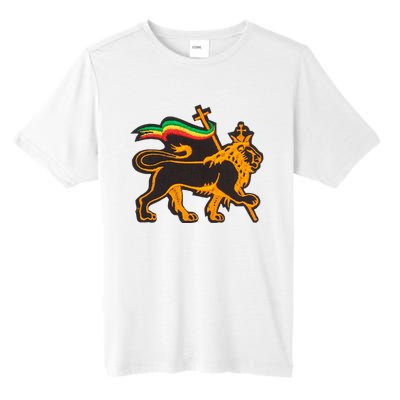 Rasta Lion Of Judah Pride Of Judaism Ethiopia And Christian Tall Fusion ChromaSoft Performance T-Shirt