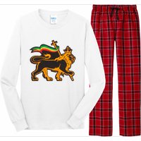 Rasta Lion Of Judah Pride Of Judaism Ethiopia And Christian Long Sleeve Pajama Set