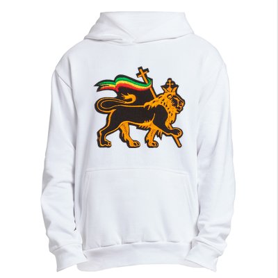 Rasta Lion Of Judah Pride Of Judaism Ethiopia And Christian Urban Pullover Hoodie