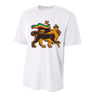 Rasta Lion Of Judah Pride Of Judaism Ethiopia And Christian Performance Sprint T-Shirt