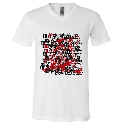 Revenge Logo On Repeat V-Neck T-Shirt
